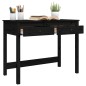 vidaXL Escritorio con cajones madera maciza de pino negro 100x50x78 cm