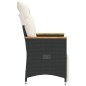 vidaXL Sillones reclinable jardín cojines 2 uds ratán sintético negro