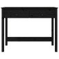 vidaXL Escritorio con cajones madera maciza de pino negro 100x50x78 cm