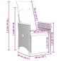 vidaXL Sillones reclinable jardín cojines 2 uds ratán sintético negro