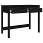 vidaXL Escritorio con cajones madera maciza de pino negro 100x50x78 cm