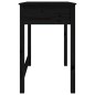 vidaXL Escritorio con cajones madera maciza de pino negro 100x50x78 cm