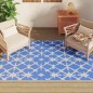 vidaXL Alfombra de exterior PP azul y blanco 140x200 cm vidaXL Alfombra de exterior PP azul y blanco 140x200 cm