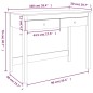 vidaXL Escritorio con cajones madera maciza de pino negro 100x50x78 cm