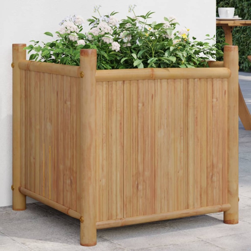 vidaXL Jardinera de bambú 50x50x50 cm vidaXL Jardinera de bambú 50x50x50 cm