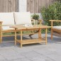 vidaXL Mesita de centro de bambú 90x50x45 cm