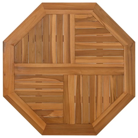 vidaXL Tablero de mesa octogonal de madera maciza de teca 80x80x2,5 cm