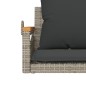 vidaXL Banco columpio con cojines ratán sintético gris 63x62x40 cm vidaXL Banco columpio con cojines ratán sintético gris 63x62x40 cm