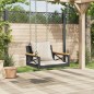 vidaXL Banco columpio con cojines ratán sintético negro 63x62x40 cm vidaXL Banco columpio con cojines ratán sintético negro 63x62x40 cm