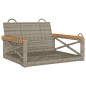 vidaXL Banco columpio de ratán sintético gris 63x62x40 cm vidaXL Banco columpio de ratán sintético gris 63x62x40 cm