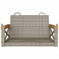 vidaXL Banco columpio de ratán sintético gris 63x62x40 cm vidaXL Banco columpio de ratán sintético gris 63x62x40 cm