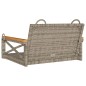 vidaXL Banco columpio de ratán sintético gris 63x62x40 cm vidaXL Banco columpio de ratán sintético gris 63x62x40 cm