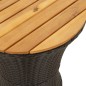 vidaXL Mesa de jardín forma de tambor ratán sintético y madera negro vidaXL Mesa de jardín forma de tambor ratán sintético y madera negro