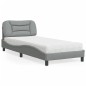 vidaXL Cama con colchón tela gris claro 80x200 cm