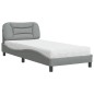 vidaXL Cama con colchón tela gris claro 90x190 cm vidaXL Cama con colchón tela gris claro 90x190 cm