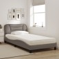 vidaXL Cama con colchón tela gris taupe 100x200 cm