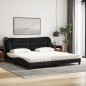 vidaXL Cama con colchón tela negro 200x200 cm vidaXL Cama con colchón tela negro 200x200 cm