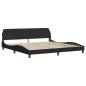 vidaXL Cama con colchón tela negro 200x200 cm vidaXL Cama con colchón tela negro 200x200 cm
