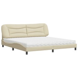vidaXL Camacon colchón tela color crema 200x200 cm