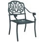 vidaXL Juego de comedor de jardín 5 piezas aluminio fundido verde vidaXL Juego de comedor de jardín 5 piezas aluminio fundido verde