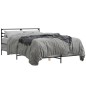 vidaXL Estructura cama madera ingeniería metal gris Sonoma 140x200 cm vidaXL Estructura cama madera ingeniería metal gris Sonoma 140x200 cm