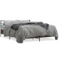 vidaXL Estructura cama madera ingeniería metal marrón roble 150x200 cm vidaXL Estructura cama madera ingeniería metal marrón roble 150x200 cm