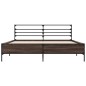vidaXL Estructura cama madera ingeniería metal marrón roble 150x200 cm vidaXL Estructura cama madera ingeniería metal marrón roble 150x200 cm