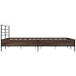 vidaXL Estructura cama madera ingeniería metal marrón roble 150x200 cm vidaXL Estructura cama madera ingeniería metal marrón roble 150x200 cm