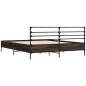 vidaXL Estructura cama madera ingeniería metal marrón roble 150x200 cm vidaXL Estructura cama madera ingeniería metal marrón roble 150x200 cm