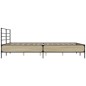 vidaXL Estructura cama madera ingeniería metal roble Sonoma 160x200 cm vidaXL Estructura cama madera ingeniería metal roble Sonoma 160x200 cm