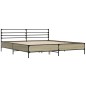 vidaXL Estructura cama madera ingeniería metal roble Sonoma 180x200 cm vidaXL Estructura cama madera ingeniería metal roble Sonoma 180x200 cm