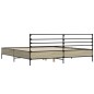 vidaXL Estructura cama madera ingeniería metal roble Sonoma 180x200 cm vidaXL Estructura cama madera ingeniería metal roble Sonoma 180x200 cm