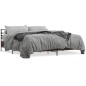 vidaXL Estructura cama madera ingeniería metal marrón roble 200x200 cm vidaXL Estructura cama madera ingeniería metal marrón roble 200x200 cm