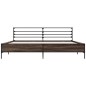 vidaXL Estructura cama madera ingeniería metal marrón roble 200x200 cm vidaXL Estructura cama madera ingeniería metal marrón roble 200x200 cm