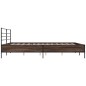 vidaXL Estructura cama madera ingeniería metal marrón roble 200x200 cm vidaXL Estructura cama madera ingeniería metal marrón roble 200x200 cm
