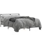 vidaXL Estructura cama madera ingeniería metal gris Sonoma 120x190 cm vidaXL Estructura cama madera ingeniería metal gris Sonoma 120x190 cm