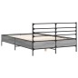 vidaXL Estructura cama madera ingeniería metal gris Sonoma 120x190 cm vidaXL Estructura cama madera ingeniería metal gris Sonoma 120x190 cm