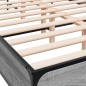 vidaXL Estructura cama madera ingeniería metal gris Sonoma 120x190 cm vidaXL Estructura cama madera ingeniería metal gris Sonoma 120x190 cm