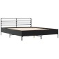 vidaXL Estructura de cama madera de ingeniería y metal negro 150x200cm