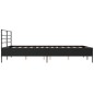 vidaXL Estructura de cama madera de ingeniería y metal negro 150x200cm