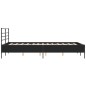 vidaXL Estructura de cama madera de ingeniería y metal negro 135x190cm
