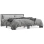 vidaXL Estructura cama madera ingeniería metal gris Sonoma 200x200 cm vidaXL Estructura cama madera ingeniería metal gris Sonoma 200x200 cm