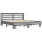 vidaXL Estructura cama madera ingeniería metal gris Sonoma 200x200 cm vidaXL Estructura cama madera ingeniería metal gris Sonoma 200x200 cm