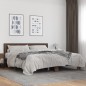 vidaXL Estructura cama madera ingeniería metal marrón roble 180x200 cm vidaXL Estructura cama madera ingeniería metal marrón roble 180x200 cm