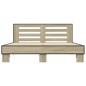 vidaXL Estructura cama madera ingeniería metal roble Sonoma 160x200 cm vidaXL Estructura cama madera ingeniería metal roble Sonoma 160x200 cm