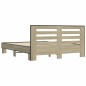 vidaXL Estructura cama madera ingeniería metal roble Sonoma 160x200 cm vidaXL Estructura cama madera ingeniería metal roble Sonoma 160x200 cm