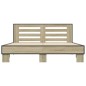 vidaXL Estructura cama madera ingeniería metal roble Sonoma 150x200 cm vidaXL Estructura cama madera ingeniería metal roble Sonoma 150x200 cm