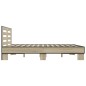 vidaXL Estructura cama madera ingeniería metal roble Sonoma 150x200 cm vidaXL Estructura cama madera ingeniería metal roble Sonoma 150x200 cm