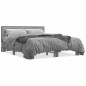 vidaXL Estructura cama madera ingeniería metal gris Sonoma 150x200 cm vidaXL Estructura cama madera ingeniería metal gris Sonoma 150x200 cm