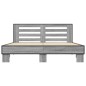 vidaXL Estructura cama madera ingeniería metal gris Sonoma 150x200 cm vidaXL Estructura cama madera ingeniería metal gris Sonoma 150x200 cm